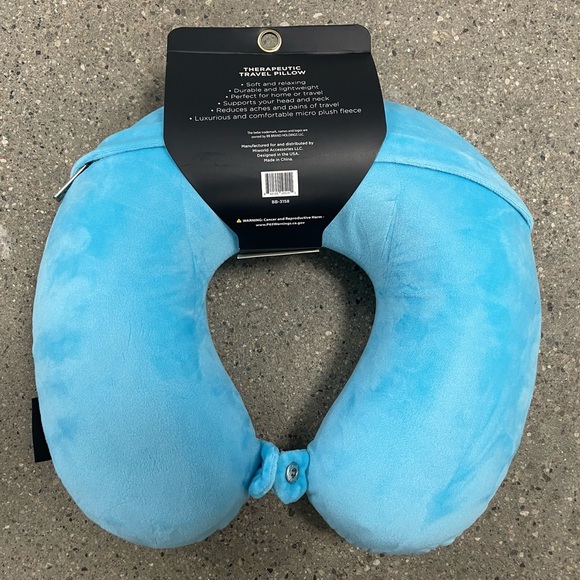 NWT Bebe rhinestone logo Therapeutic Travel Pillow Zipper Cover = Washable! - Picture 8 of 11